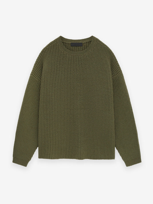 Heavy Waffle Crewneck Sweater