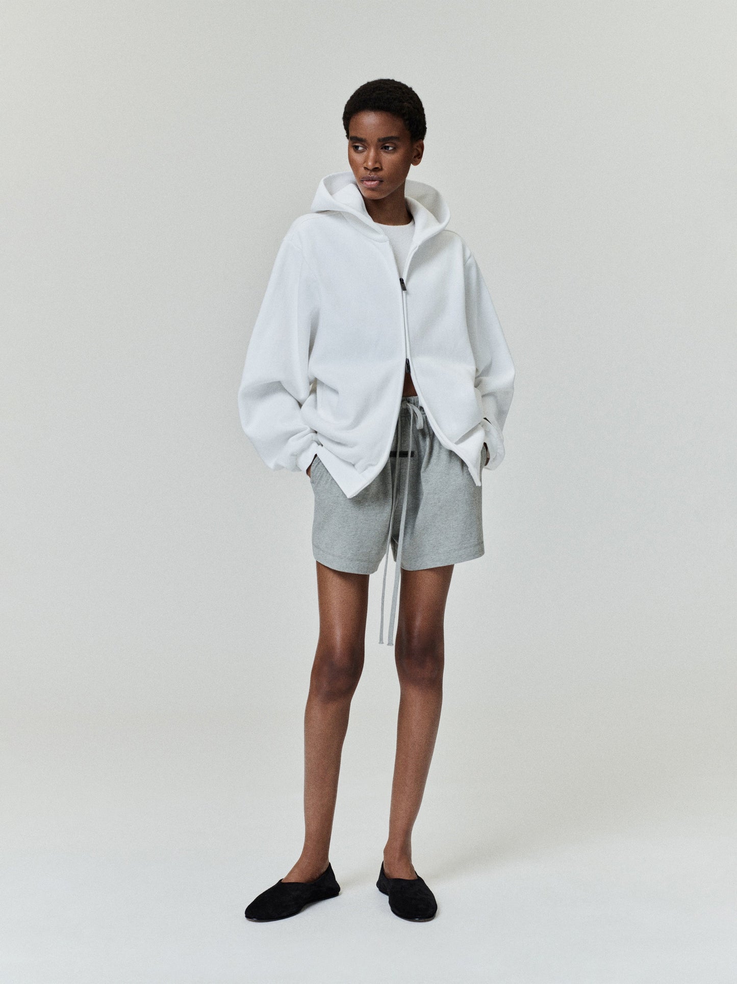 Womens 90s Fleece Zip-Up Hoodie