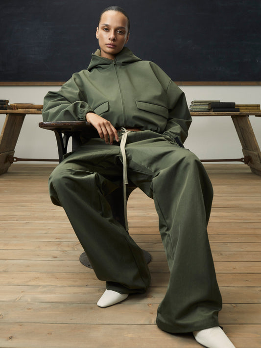 Womens Bonded Nylon Hooded Anorak