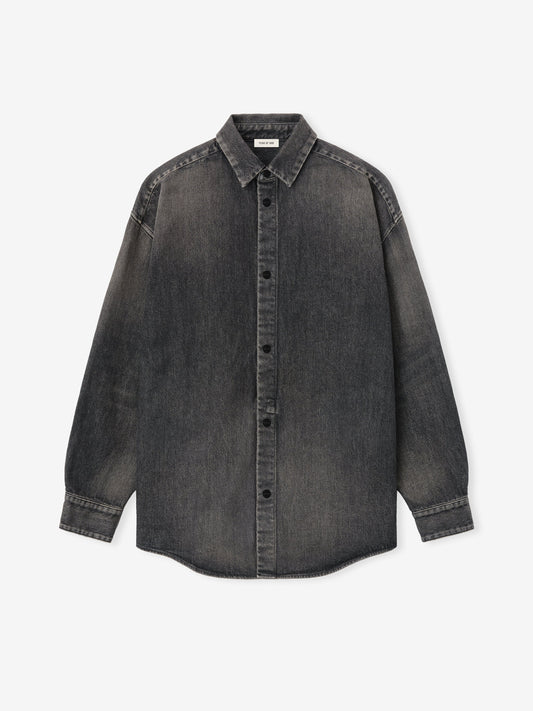 Snap Front Denim Overshirt
