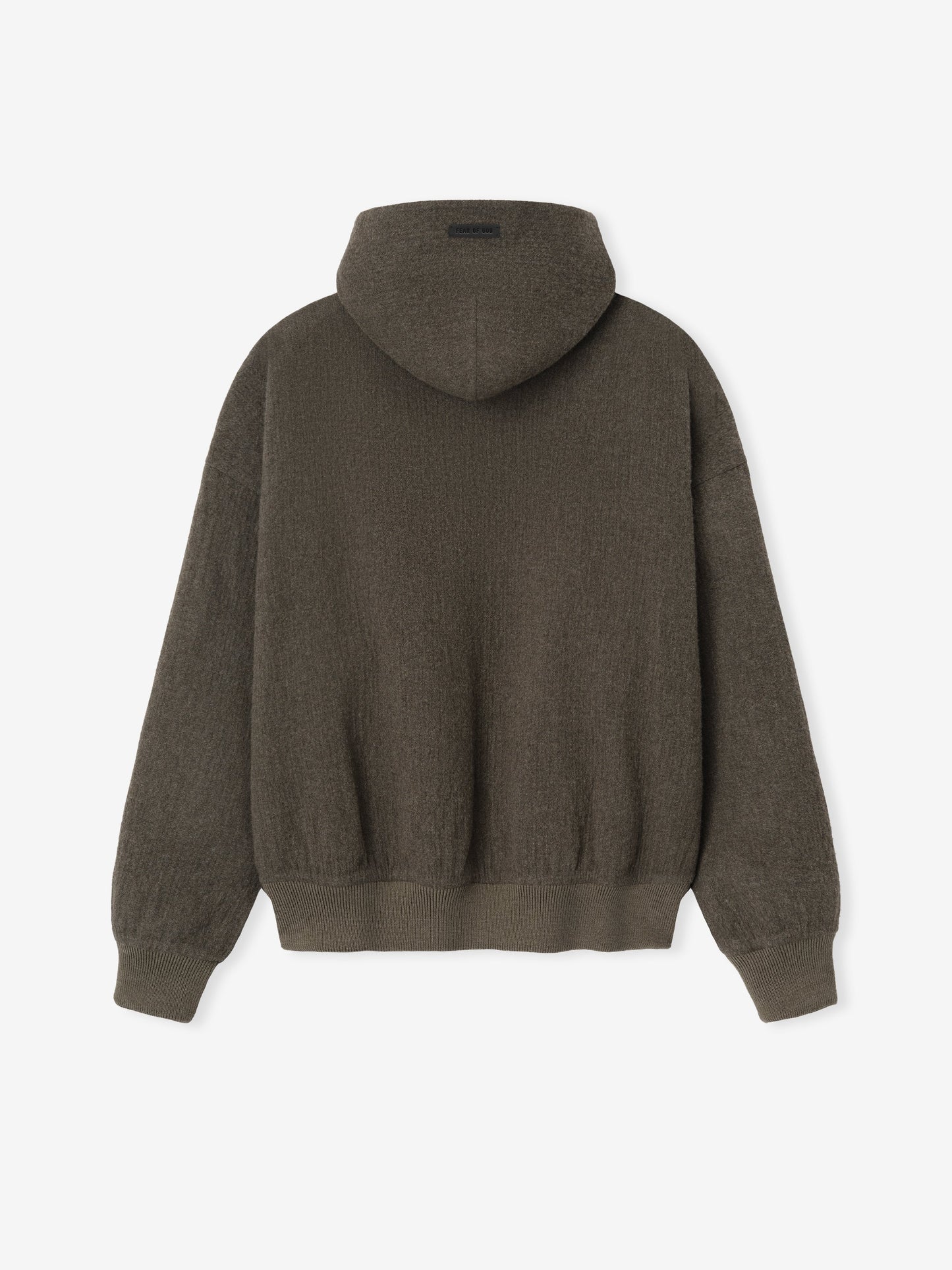 Textured Wool Zip Up Hoodie